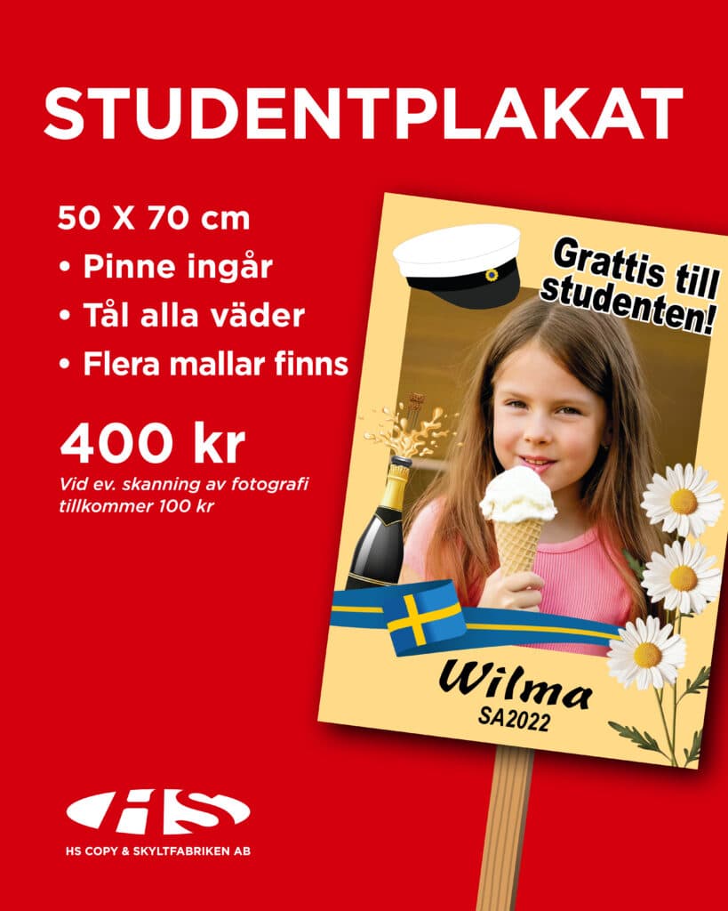 Studentplakat med information